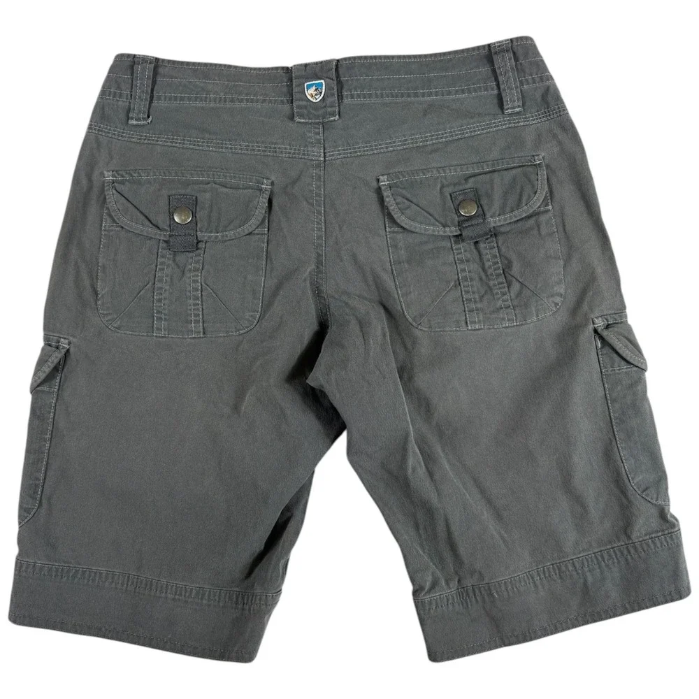 Kuhl Women Cargo Shorts‎ Womens 2 Gray Rugged Flex Durable Outdoors Athletic Fit